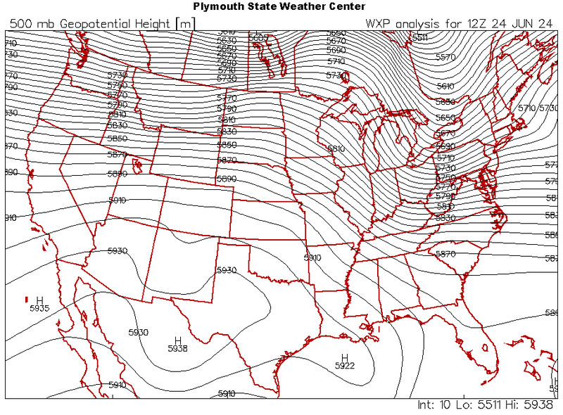 500mb Analysis 12Z June 24, 2024