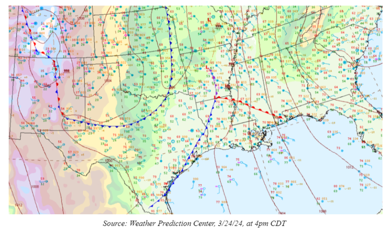 Weather Prediction Center, 3/24/24, at 4pm CDT