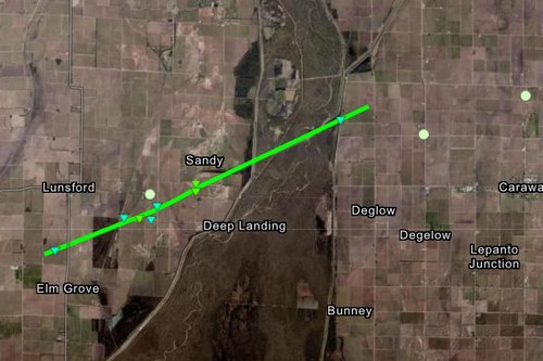 Tornado track & damage points