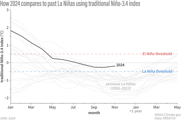 Graph of 2024 ENSO conditions