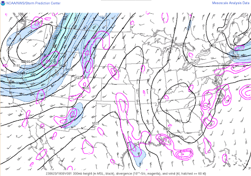 Image of Jet stream depicting ridging