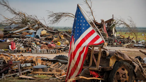 Image displaying damage after the Matador Tornado