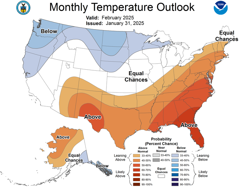 Temperature Outlook for February