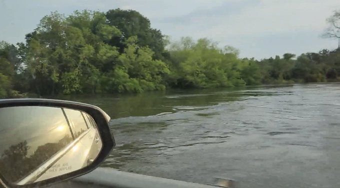 Image showing a high Navasota river at HWY 30