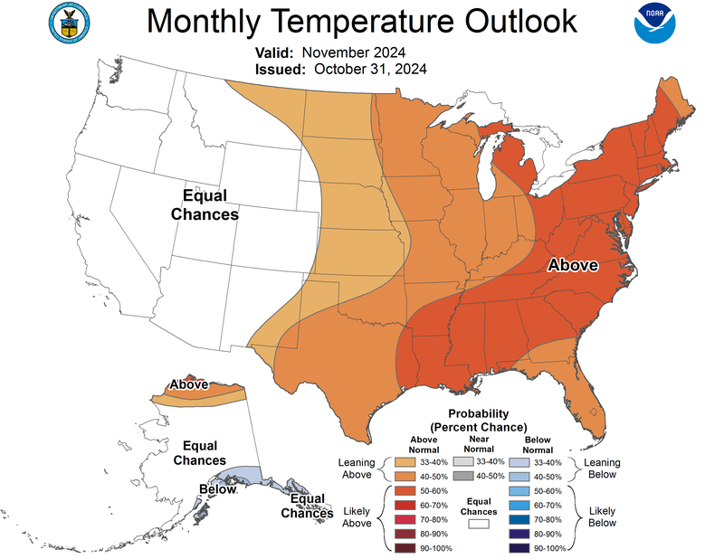 CPC One Month Temperature Outlook