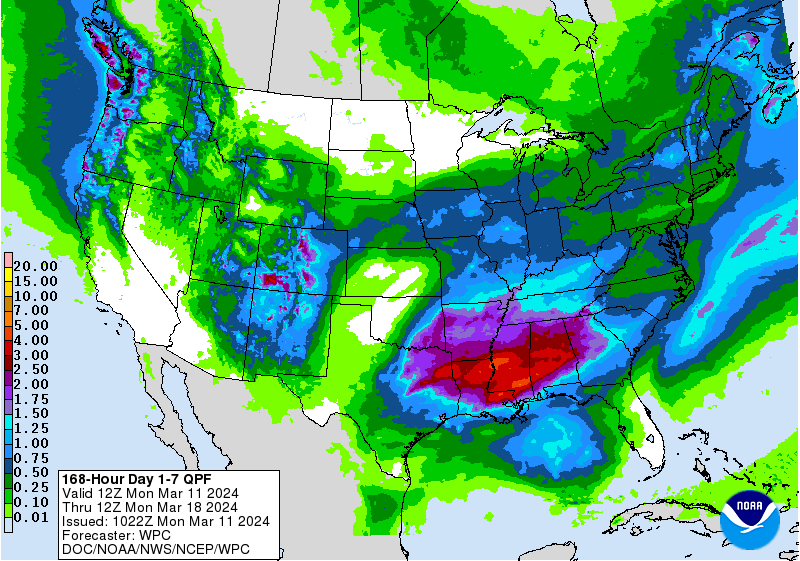 WPC 7day Quantitative Precipitation Forecast