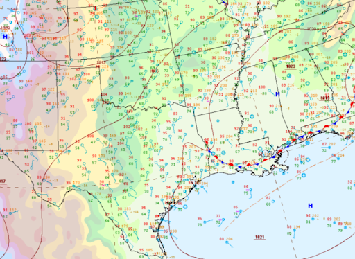 Surface Analysis Map for July 25th