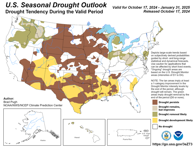 U.S. Seasonal Drought Outlook for Winter